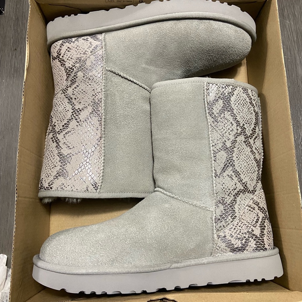 Women’s/Grey/Metallic/Snake Skins/Short/Uggs